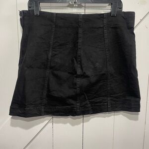 Black jean Mini Skirt